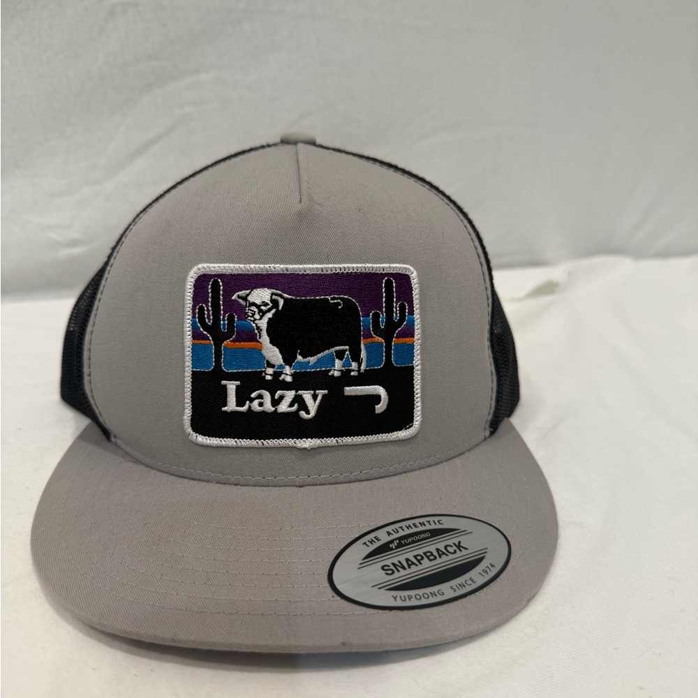 Lazy J Hat with Embroidered Patch
